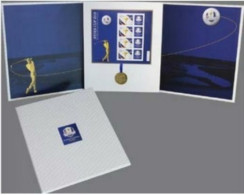 FRANCE 2018 COFFRET GOLF RYDER CUP , NEUF** BLOC FEUILLET NUMÉROTÉ FOND BLEU + MÉDAILLE TTB - Ongebruikt