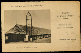 Cote D'Ivoire Jacqueville Société Des Missions Africaines Chapelles En Brousse Africaine - Costa D'Avorio