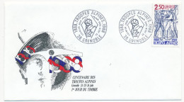 FDC Premier Jour D'émission Centenaire Des Troupes Alpines Le 25 Juin 1988 à Grenoble - 1980-1989