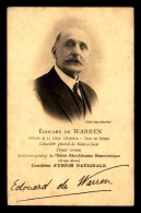 54 - NANCY - EDOUARD DE WARREN, CONSEILLER GENERAL ET DEPUTE SORTANT - CANIDAT D'UNION NATIONALE - Nancy