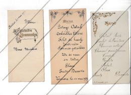 MENU - Lot De 7 Pièces De 1920 à 1939 - Famille NAWAY - Battice, Thimister, Verviers ( B374 ) - Menú