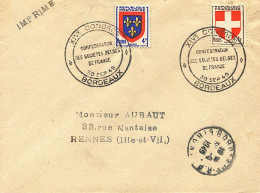 XIVè Congrès Des Sociétés Belges De France - Bordeaux Le 30 Septembre 1949 - Covers & Documents