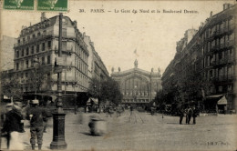 CPA Paris X, Gare Du Nord, Boulevard Denain - Autres & Non Classés