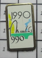 912b Pin's Pins / Beau Et Rare / VILLES / MOULINS MILLENAIRE 990 1990 - Cities