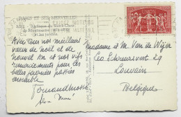 FRANCE UPU 15FR ROUGE SEUL CARTE PARIS V 19 DEC 1949 POUR BELGIQUE AU TARIF - 1921-1960: Periodo Moderno