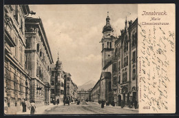 AK Innsbruck, Maria Theresienstrasse Mit Kirche  - Autres & Non Classés