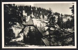 AK Schottwien, Sonnwendstein, Café-Restaurant Karl Duch Im Schnee  - Autres & Non Classés