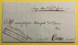 1814 ANCONA  COMM. GUERRA  GRAUX X OSIMO - 1. ...-1850 Prefilatelia