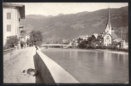 AK Zell Am Ziller, Ortsansicht Mit Ziller-Quai  - Autres & Non Classés