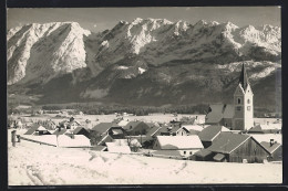 AK Bad Mitterndorf, Ortsansicht Mit Grimming Im Winter  - Autres & Non Classés