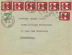 Lettre Intra-muros - Strasbourg Le 30 Janvier 1947 - Affranchissement Composé - Lettres & Documents