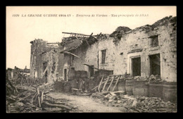 55 - BRAS-SUR-MEUSE - GUERRE 14/18 - LA RUE PRINCIPALE EN RUINES - Andere & Zonder Classificatie