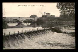 55 - BELLEVILLE - LE BARRAGE - PONT DU CHEMIN DE FER - LOCOMOTIVE - EDITEUR DEBERGUE - Andere & Zonder Classificatie