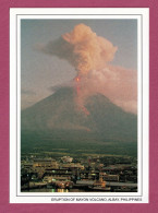 Eruption Of Mayon Volcano. Albay- Large Size, Divided Back, Asiapix Photo, New. - Filippine
