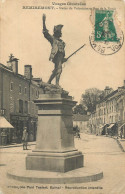 CPA France Remiremont Statue Du Volontaire Et Rue De La Xavee - Remiremont