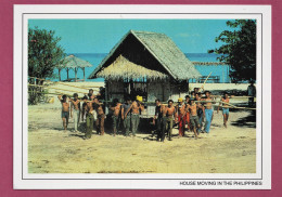 House Moving In The Philippines- Large Size, Divided Back, Photographer Robert Hoebel, New. - Filippijnen