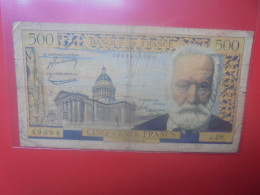 FRANCE 500 FRANCS 1954 Circuler (B.33) - 500 F 1954-1958 ''Victor Hugo''