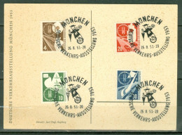 RFA   Yvert  53/56  Ou Michel  167/170  Ob  Sur Carte  Avec Cachet Munich - Used Stamps