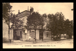 71 - TOURNUS - HOTEL ET BUFFET DE LA GARE - ANE ATTELE - Other & Unclassified