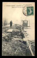 71 - CHALON-SUR-SAONE - INONDATIONS DE 1910 - EPAVES SUR LA VOIE DES DOMBES - Chalon Sur Saone