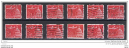 U.S.A.:  1962  AIR  MAIL  -  8 C. USED  STAMPS  -  REP. 12  EXEMPLARY  -  YV/TELL. 61 - 3a. 1961-… Usati