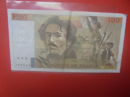 FRANCE 100 FRANCS 1991 Circuler (B.33) - 100 F 1978-1995 ''Delacroix''