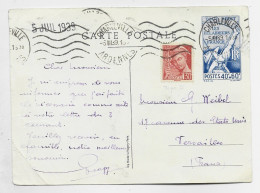 ENTIER 40C LES ECLAIREURS CARTE + 30C MERCURE CHARLEVILLE ARDENNES 5.VII.1939 - Standard- Und TSC-AK (vor 1995)