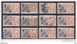 U.S.A.:  1959/61  AIR  MAIL  -  15 C. USED  STAMPS  -  REP. 12  EXEMPLARY  -  YV/TELL. 58 - 2a. 1941-1960 Oblitérés