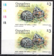 Grenadines Of St Vincent MNH Imperforated Stamp In Pair - Conchiglie