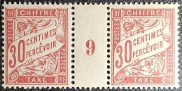 France. Y&T Mil. (9) Taxe N°33 Rouge. Neuf* MH. - Millesimes