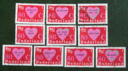 Surprise Stamp Hart Heart Verrassingszegel NVPH 1709 A-j (Mi 1607) 1997 Gestempeld / Used NEDERLAND / NIEDERLANDE - Used Stamps