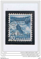 SVIZZERA:  1948  CASCATE  -  30 C. BLU  VERDE  US. -  YV/TELL. 465 - Used Stamps