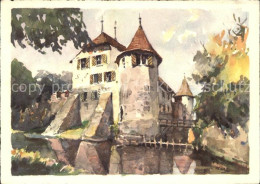 11621950 Hallwil Schloss Kuenstlerkarte Hallwil - Altri & Non Classificati