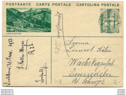 240 - 91 - Entier Postal Avec Illustration "Les Avants" Cachet à Date 1933 - Interi Postali