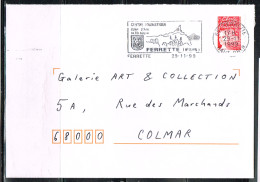 NAT-L38 - FRANCE Flamme Illustrée Sur Lettre De Ferrette Cure D'air 1999 - Oblitérations Mécaniques (flammes)