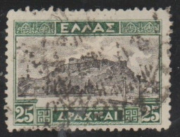 Grece N° 0361 Oblitéré, 25 D, Vert Et Noir Acropole - Used Stamps