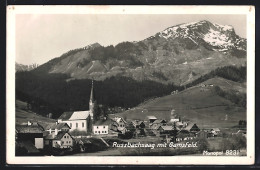 AK Russbachsaag, Ortsansicht Mit Der Kirche Und Gamsfeld  - Autres & Non Classés