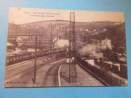 LE CREUSOT, SAONE ET LOIRE, LA GARE DES USINES, CPA - Le Creusot