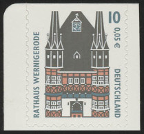 2187BC SWK 10 Pf/0,05 Euro Oben Geschnitten Sk Rathaus Wernigerode, ** - Unused Stamps