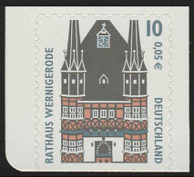 2187BD SWK 10 Pf/0,05 Euro Unten Geschnitten Sk Rathaus Wernigerode, ** - Unused Stamps