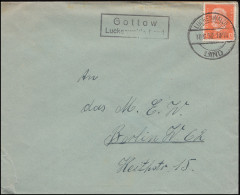 Landpost Gottow über Luckenwalde / Land 10.6.32 Auf Brief  - Covers & Documents