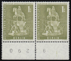 153w Stadtbilder 1 DM Randziffern-Paar Unten, ** Postfrisch - Unused Stamps