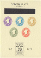 Gedenkblatt NAPOSTA Frankfurt/Main 100 Jahre Verein Der Briefmarkenkunde 1978 - Posta Privata & Locale