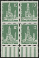 144w Stadtbilder 10 Pf UR-Viererbl. ** Postfrisch - Unused Stamps