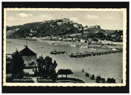 AK Ehrenbreitstein Mit Ausgefahrener Schiffsbrücke, Feldpost, Koblenz 5.11.1939 - Andere & Zonder Classificatie