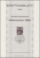 ETB 09/1983 Weihnachten - 1e Dag FDC (vellen)