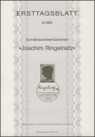 ETB 06/1983 Joachim Ringelnatz, Schriftsteller - 1st Day – FDC (sheets)