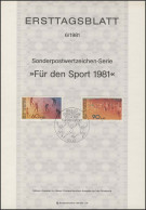 ETB 06/1981 Sport, Gymnastik, Volkslauf - 1. Tag - FDC (Ersttagblätter)