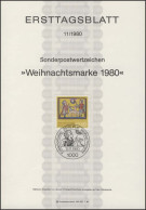 ETB 11/1980 Weihnachten - 1e Jour – FDC (feuillets)