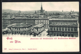 AK Wien, Panorama Mit Künstlerhaus Und Musikvereins-Gebäude  - Autres & Non Classés